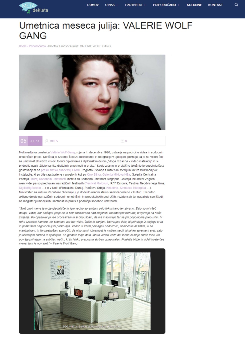 MetinaLista_umetnica_meseca_Valerie_Wolf_Gang